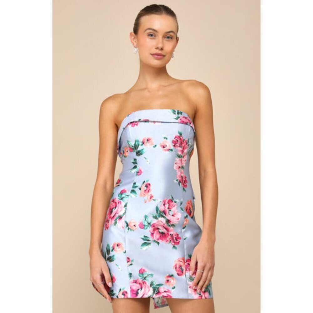 Floral Strapless Dress